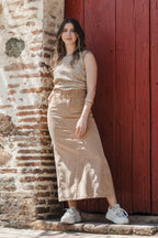 Blusa Chaleco Perla - Color Nude