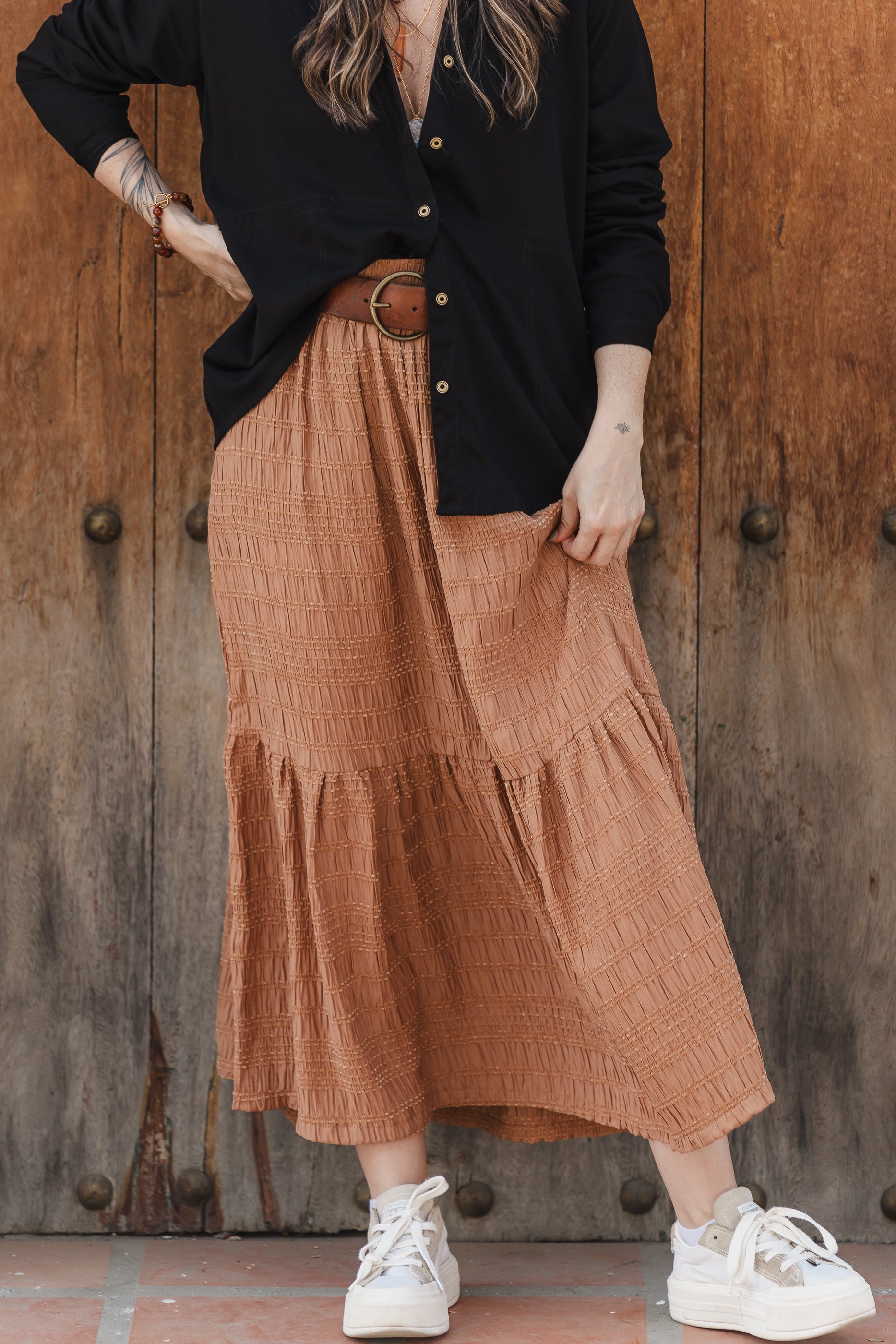 Falda Larga Inspiración - Avellana