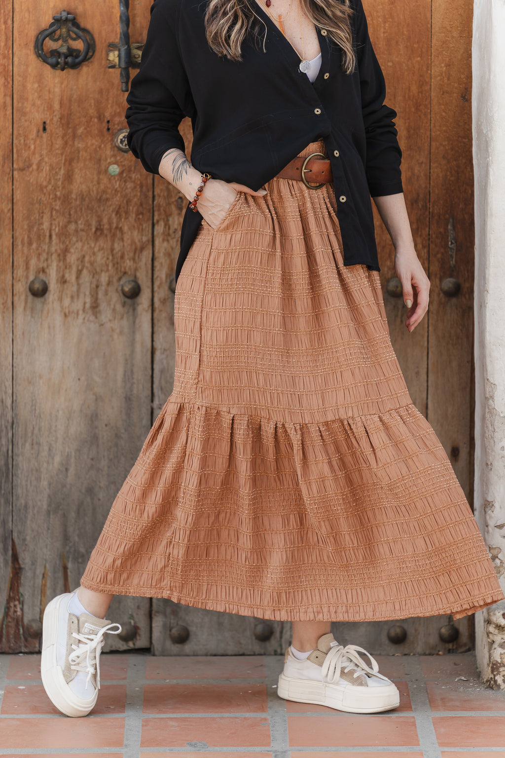Falda Larga Inspiración - Avellana