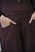 Overall Roma largo con bolsillos - Berenjena