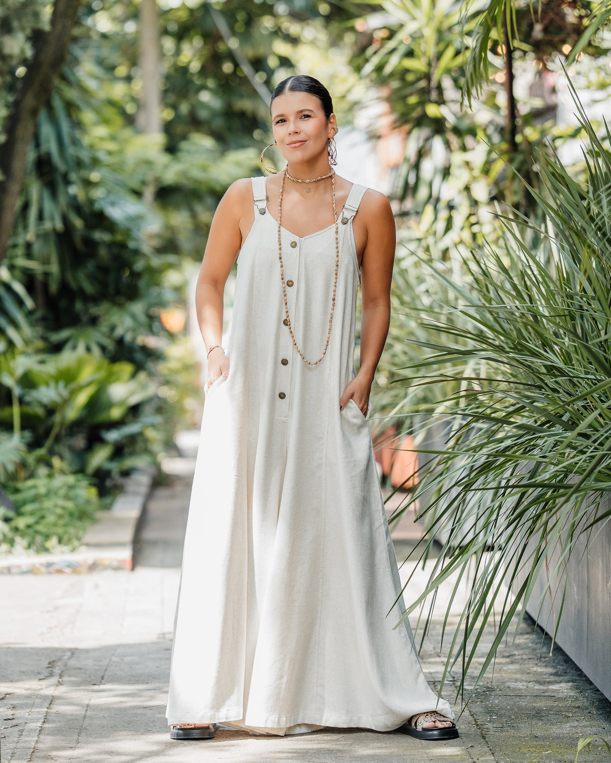 Enterizo BOTA Campana - Lino Semilla