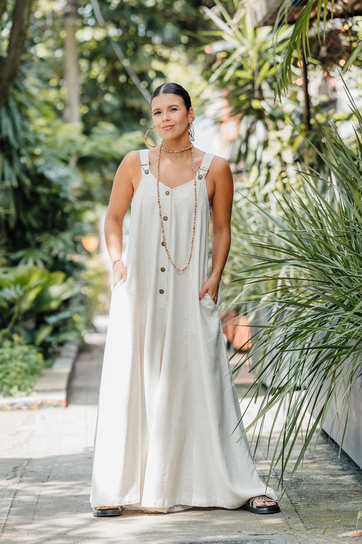 Enterizo BOTA Campana - Lino Semilla