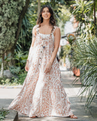 Enterizo BOTA Campana - Lino Print Salmón