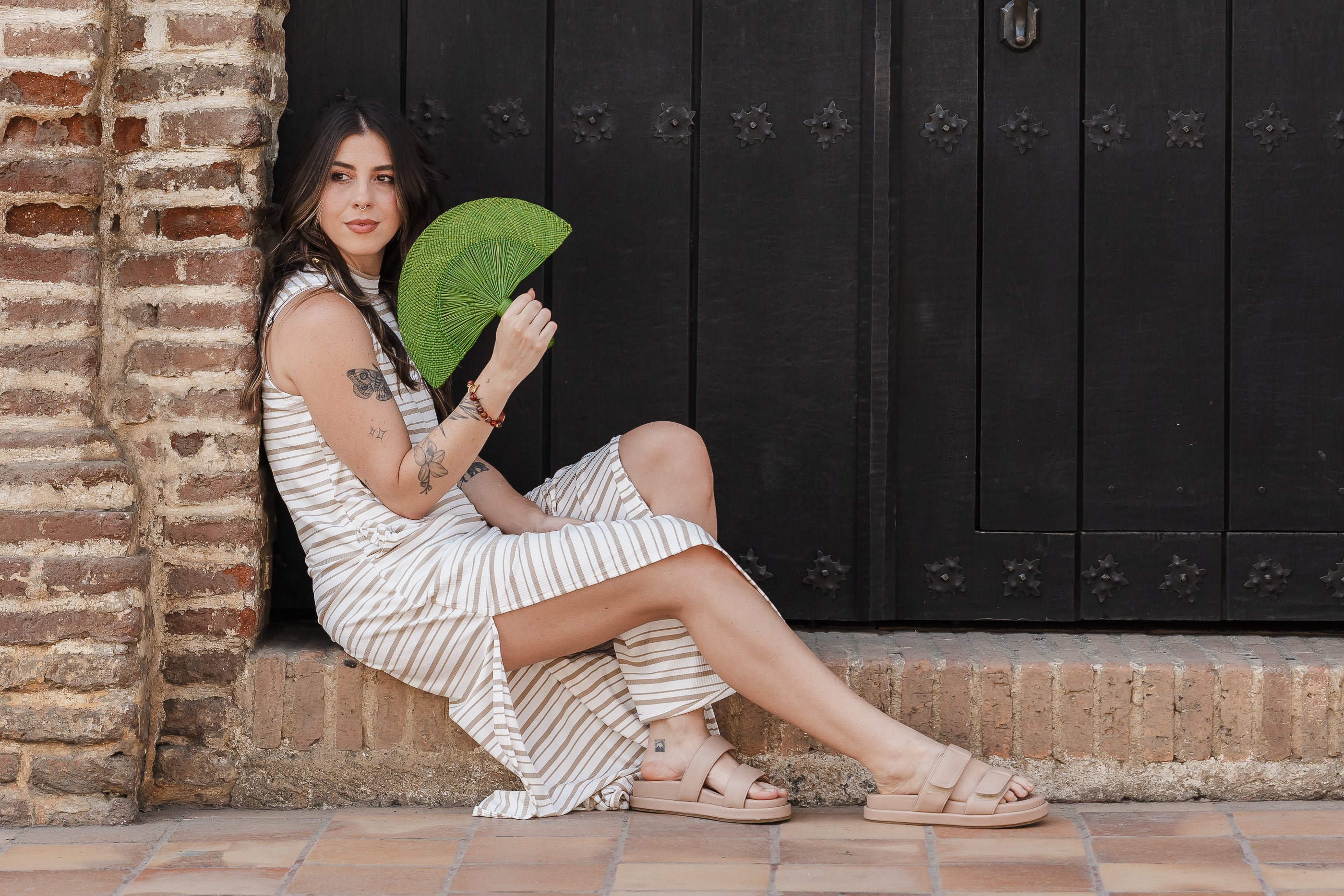 Vestido Lupe Ribs - Rayas Moca