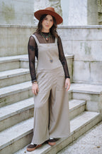 Overall Roma largo con bolsillos - Taupé