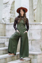 Overall Roma largo con bolsillos - Verde Militar