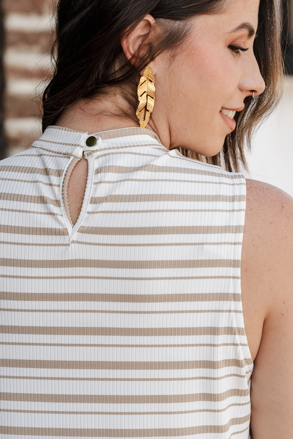 Vestido Lupe Ribs - Rayas Moca