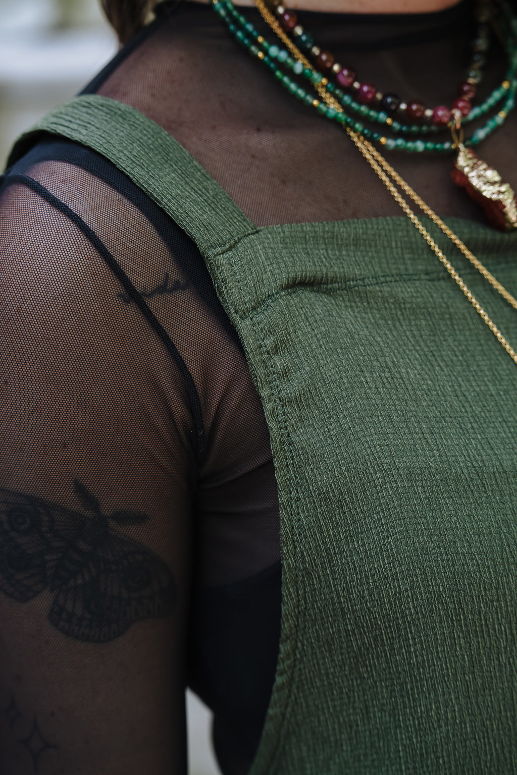 Overall Roma largo con bolsillos - Verde Militar
