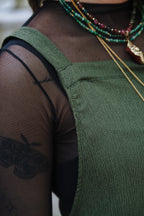 Overall Roma largo con bolsillos - Verde Militar