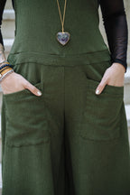 Overall Roma largo con bolsillos - Verde Militar