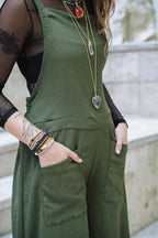 Overall Roma largo con bolsillos - Verde Militar