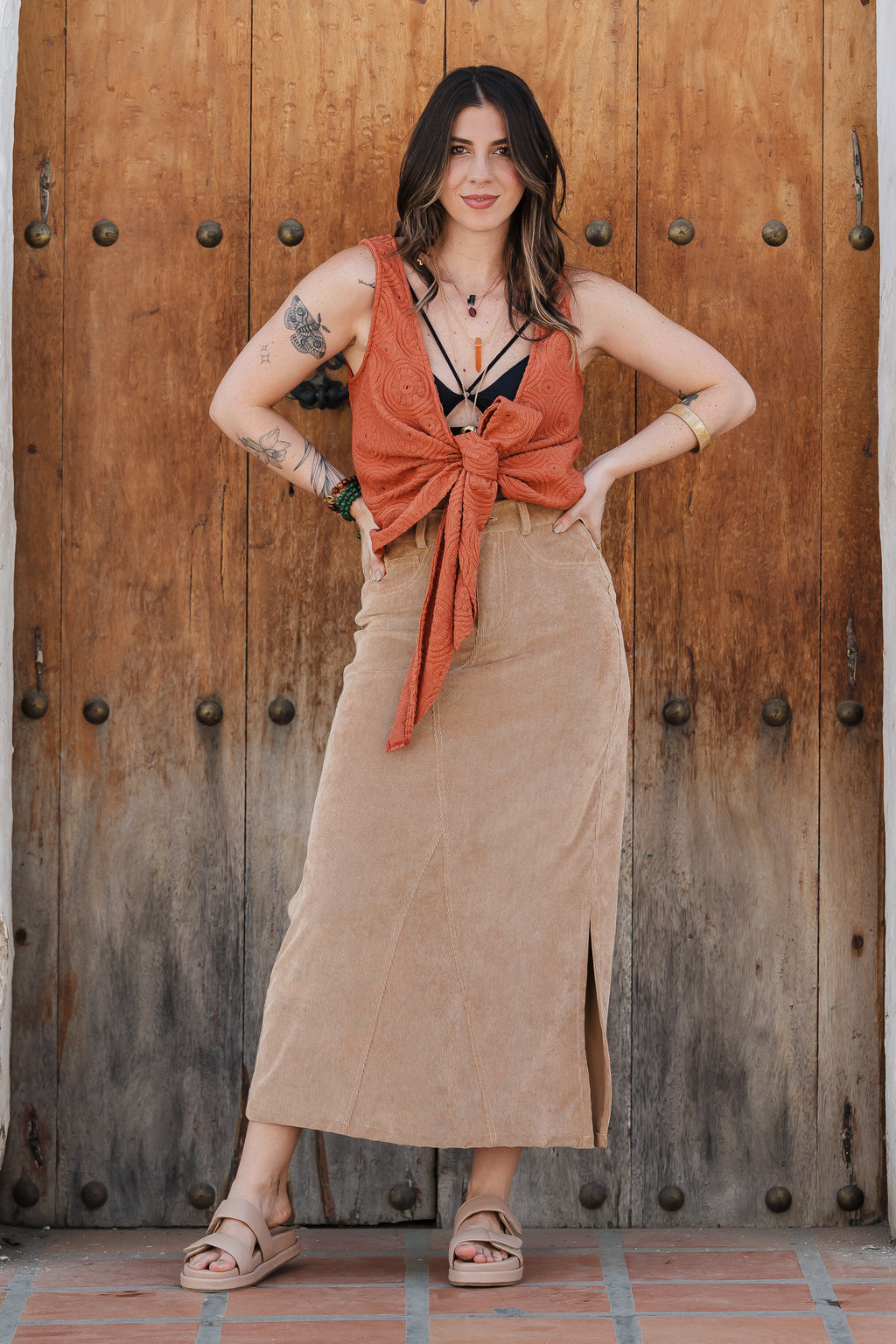 Blusa Chaleco Perla - Terracota