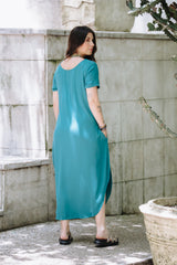 Vestido Alma multipropósito cuello en V o redondo - Azul Turquesa