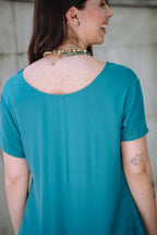 Vestido Alma multipropósito cuello en V o redondo - Azul Turquesa