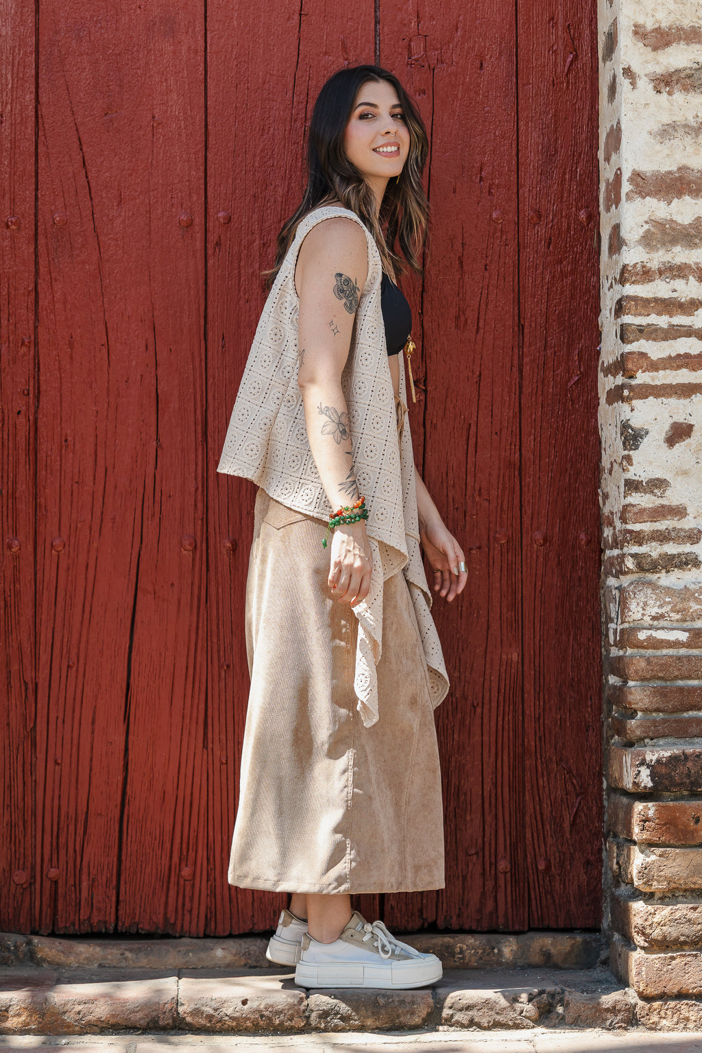 Blusa Chaleco Perla - Color Nude