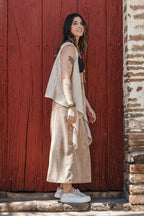 Blusa Chaleco Perla - Color Nude
