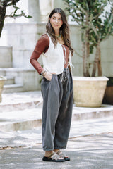 Pantalón Baggy Corduroy - Gris Plutón