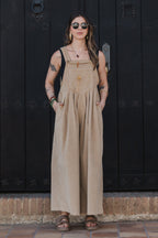 Overall Étnica corduroy sin mangas - Mantequilla