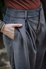 Pantalón Baggy Corduroy - Gris Plutón