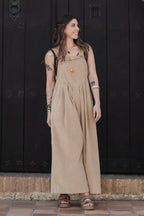 Overall Étnica corduroy sin mangas - Mantequilla