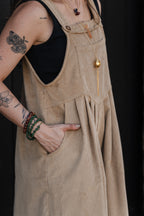 Overall Étnica corduroy sin mangas - Mantequilla