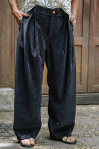 Pantalón Baggy Corduroy - Negro