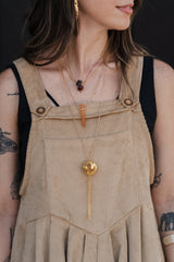 Overall Étnica corduroy sin mangas - Mantequilla