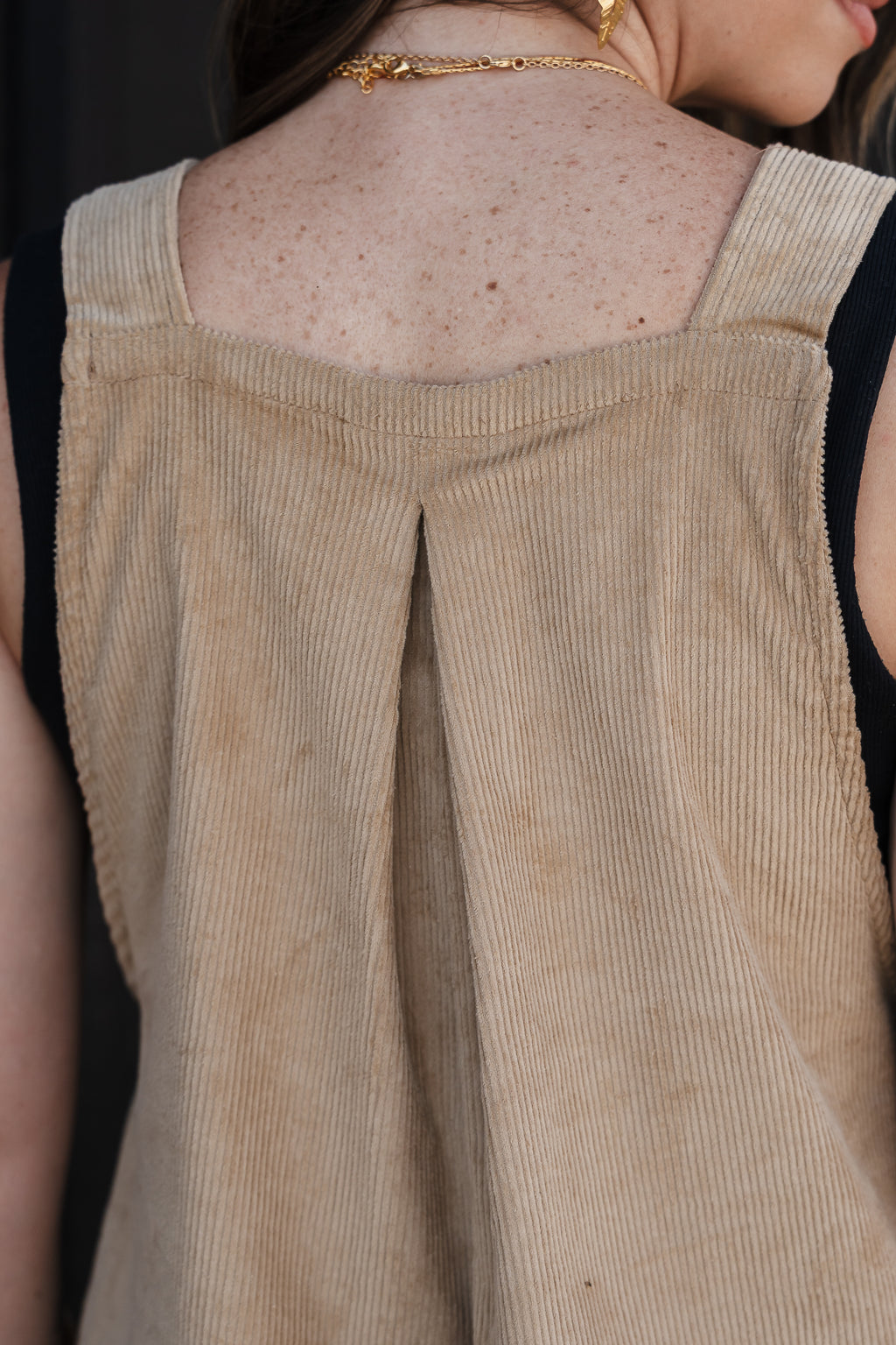 Overall Étnica corduroy sin mangas - Mantequilla