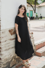 COMBO! Blusa Boho Blanca + Vestido Alma multi negro