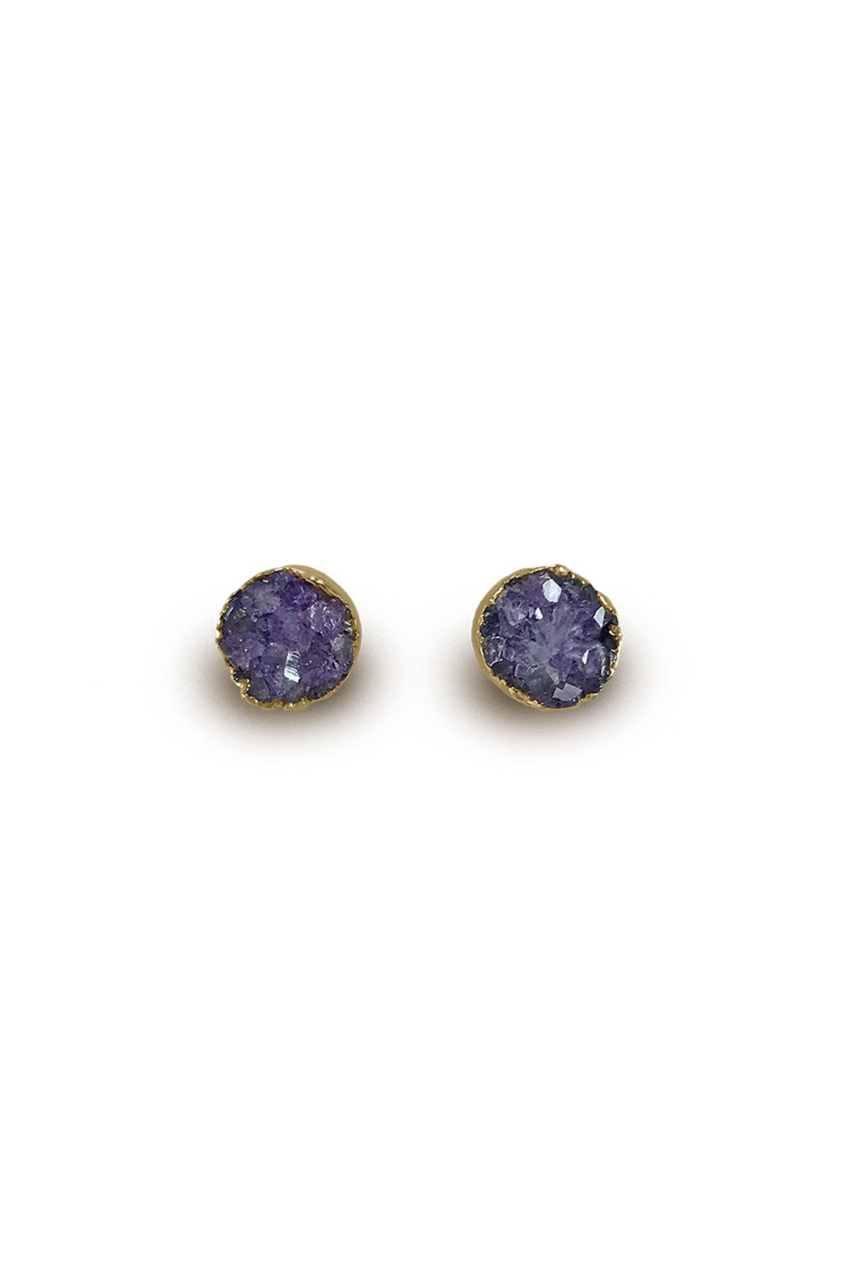 Aretes Drusa de Amatista