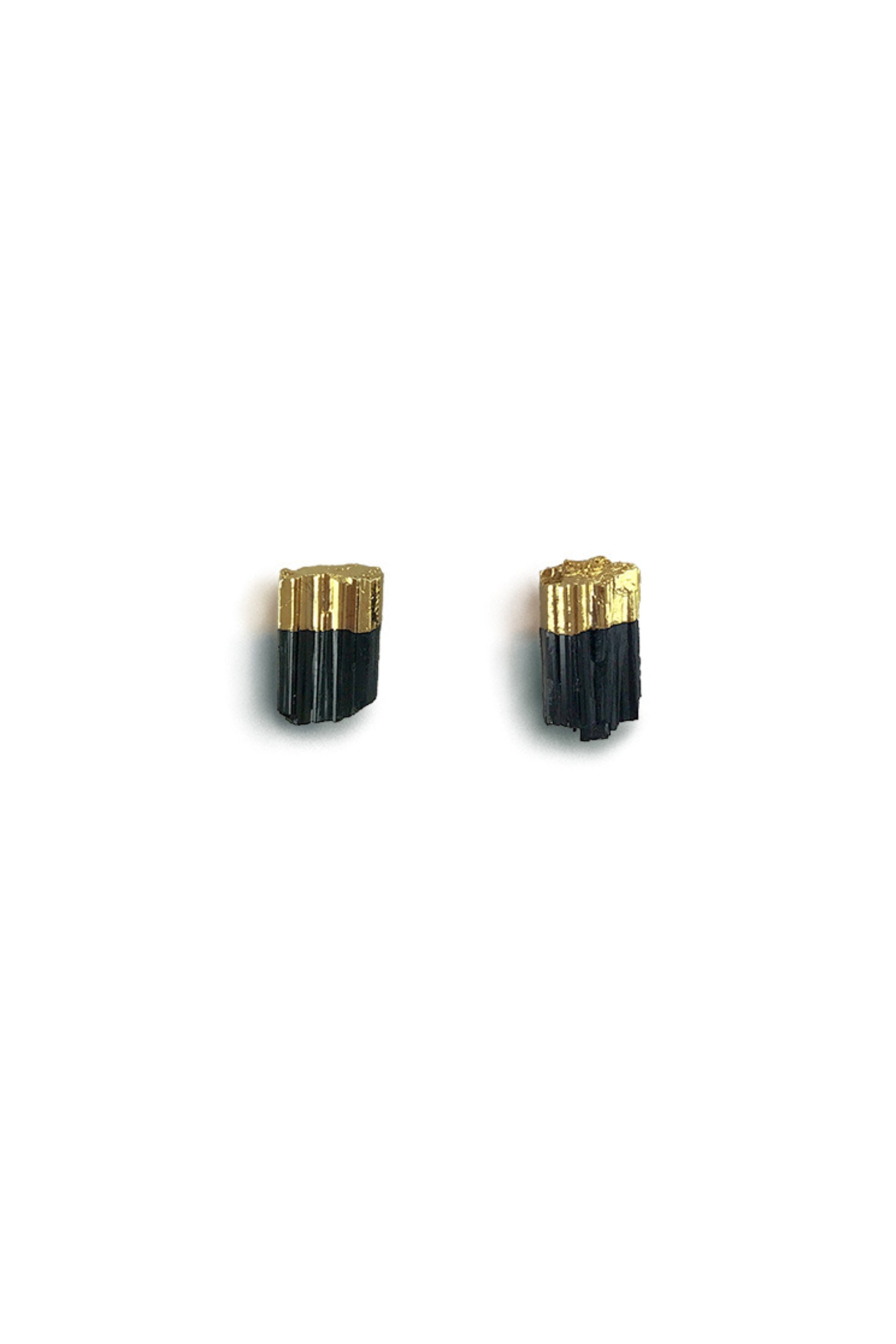 Aretes de Turmalina Negra en Bruto