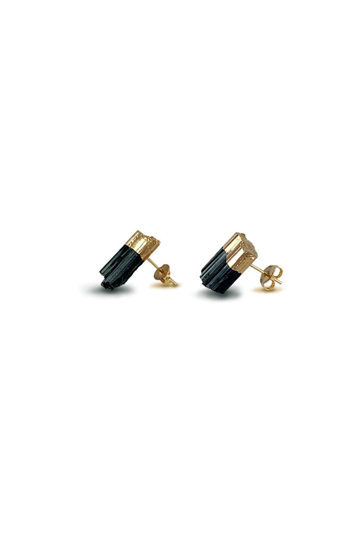 Aretes de Turmalina Negra en Bruto