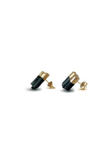 Aretes de Turmalina Negra en Bruto