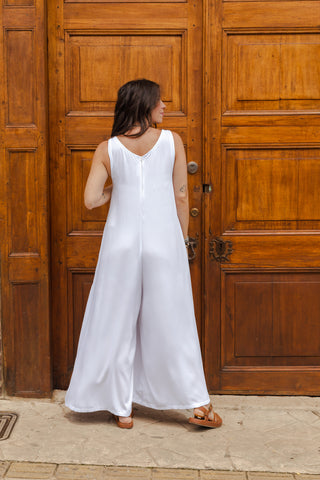 Vestido maxi vera manga larga con aberturas - Flor del olivo