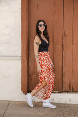 Pantalón fátima pescador aberturas frontales - Estampado Boho