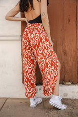 Pantalón fátima pescador aberturas frontales - Estampado Boho