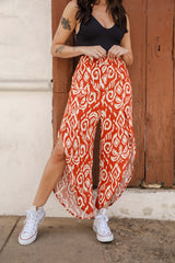 Pantalón fátima pescador aberturas frontales - Estampado Boho