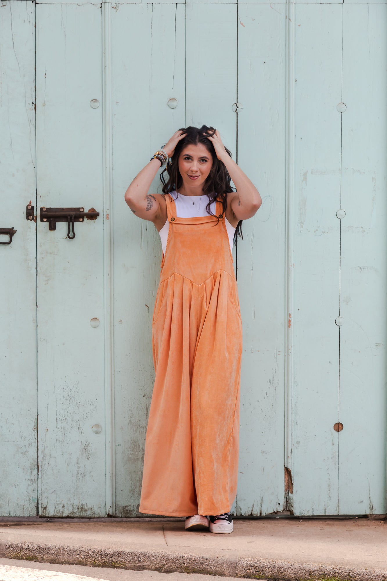 Overall Étnica corduroy sin mangas - Curuba