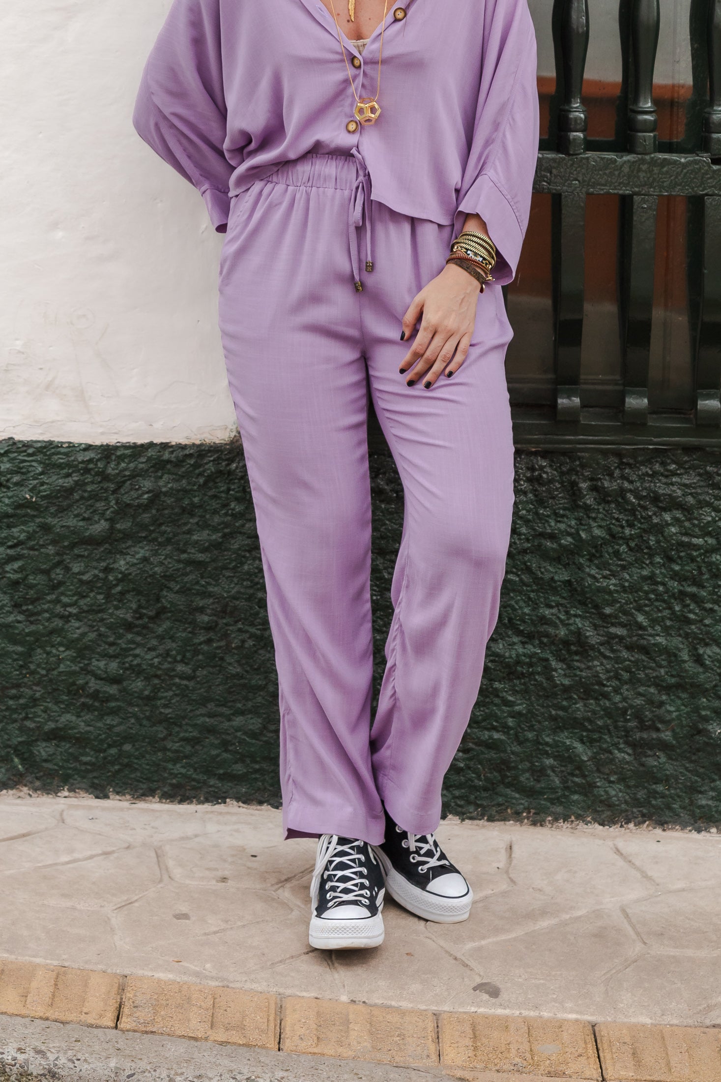 Pantalón Margaret con bolsillos - Lila