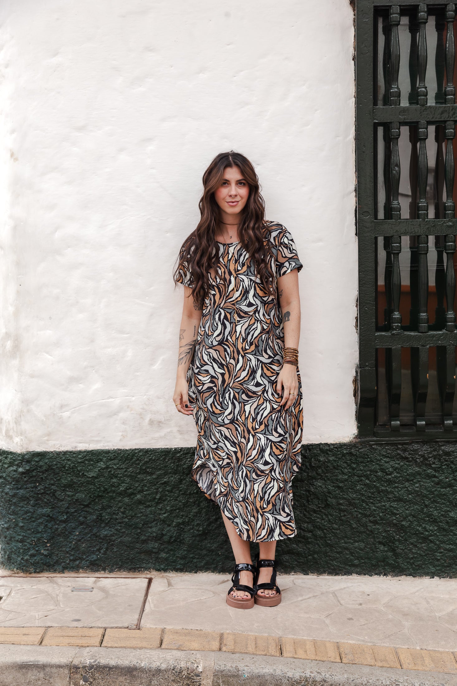 Vestido Alma cuello en v o redondo  - Raices Tierra
