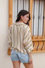 Blusa Boho manga 3/4  - Rayas Boho