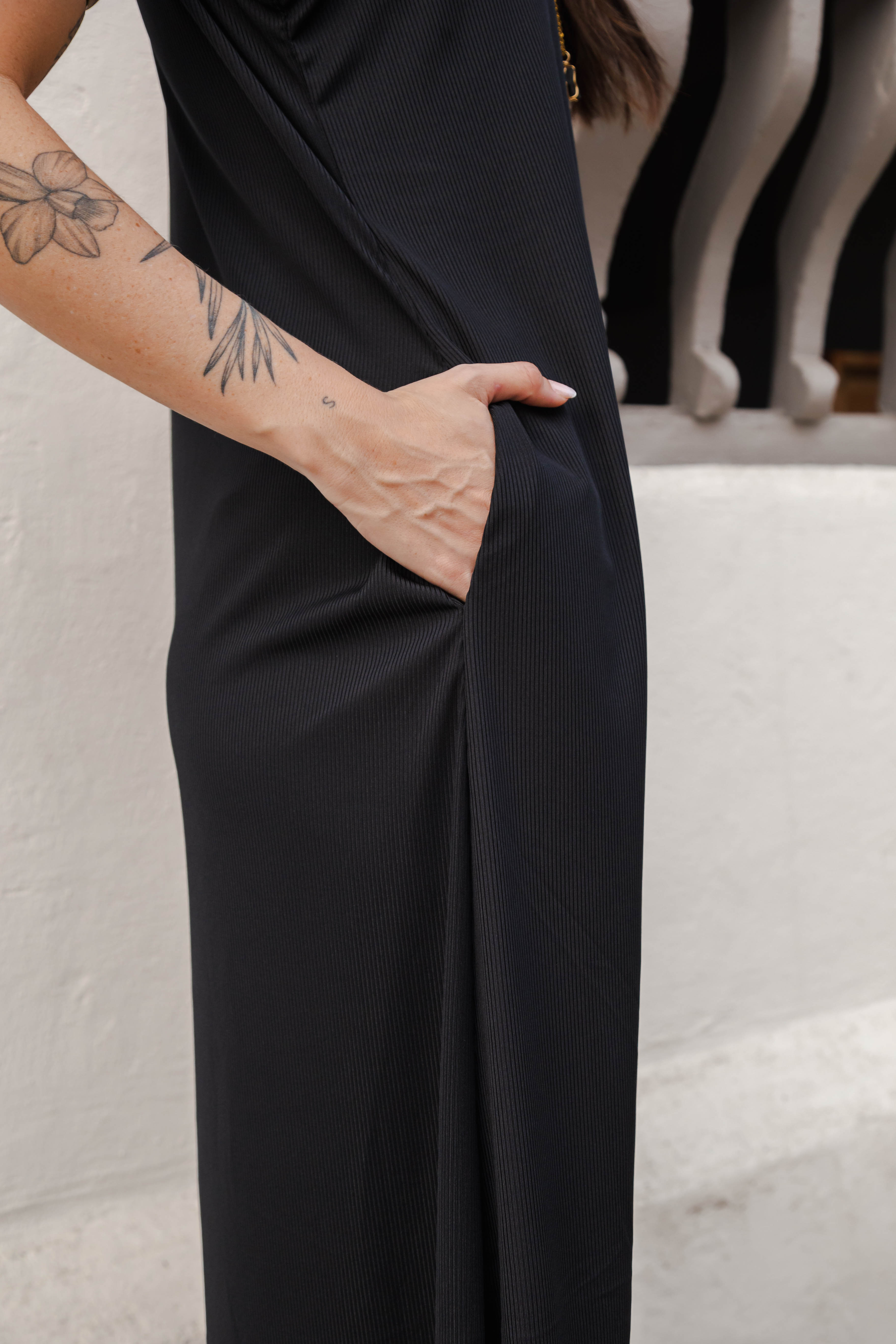 Vestido Largo sin mangas - Negro