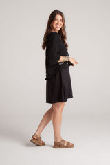 COMBO! Vestido Carlota Negro + Blusa Mariposa Negra