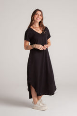 Vestido Alma multi cuello en v o redondo - Negro