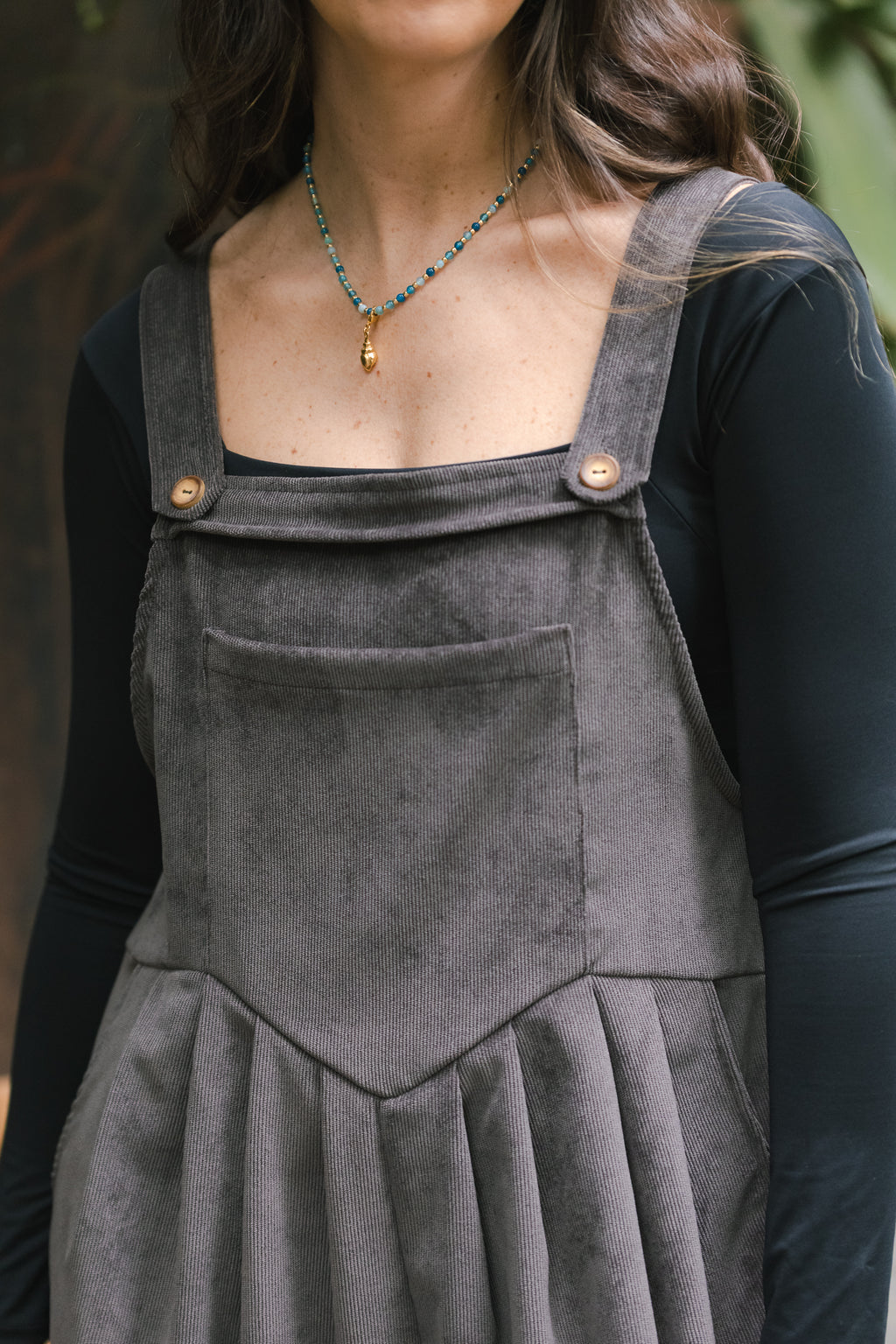 Overall Étnica corduroy sin mangas - Gris Plutón