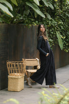 Overall Étnica corduroy sin mangas - Negro