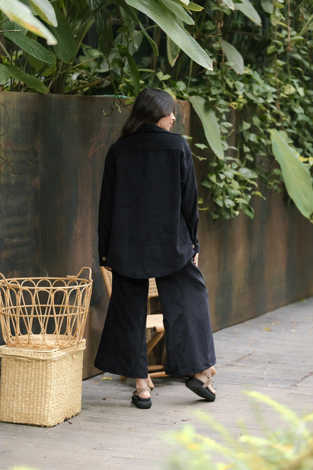 Chaqueta Corduroy Oversize - Negra