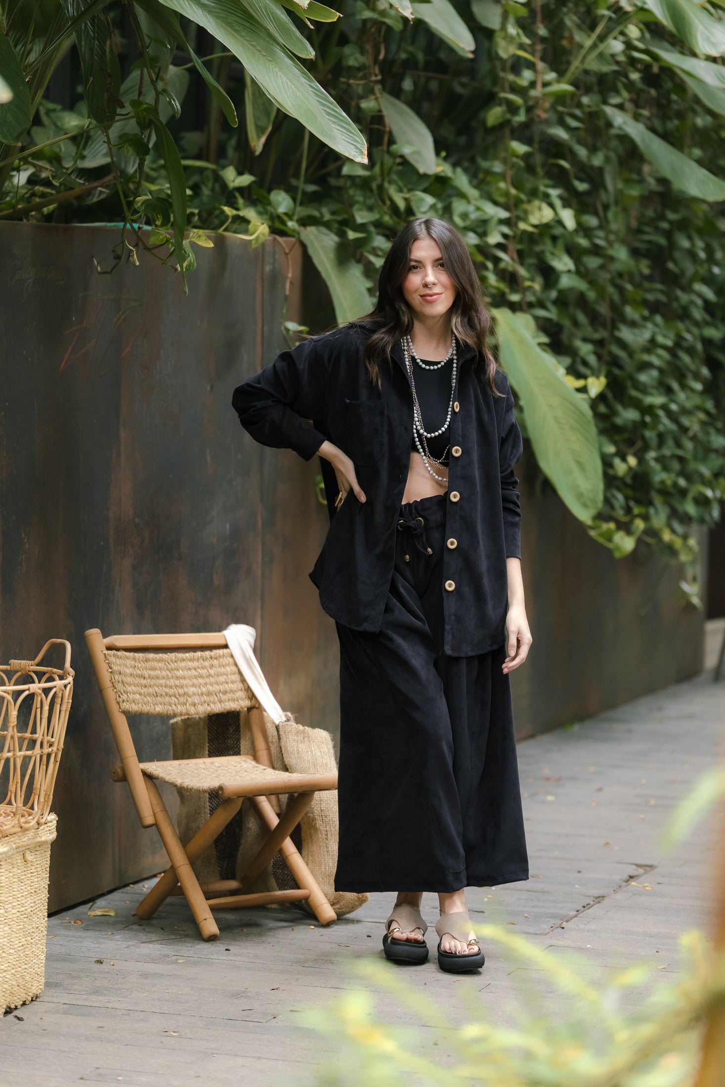 Chaqueta Corduroy Oversize - Negra