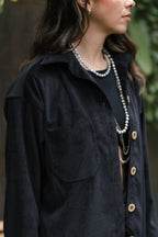 Chaqueta Corduroy Oversize - Negra