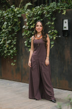 Overall Roma largo con bolsillos - Berenjena
